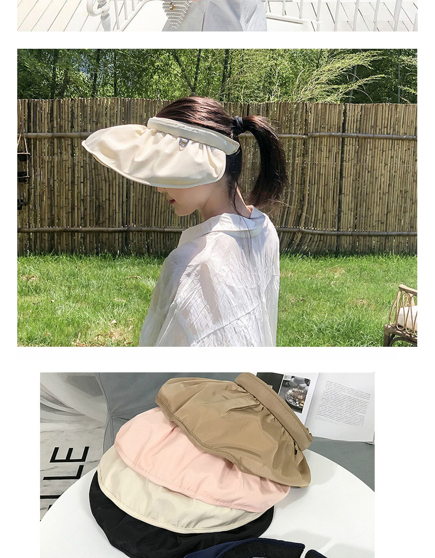 Fashion Apricot Anti-ultraviolet Sunshade Shell Hollow Top Hat,Sun Hats