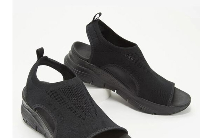 Fashion Brown Mesh Platform Soft Sole Sandals,Slippers