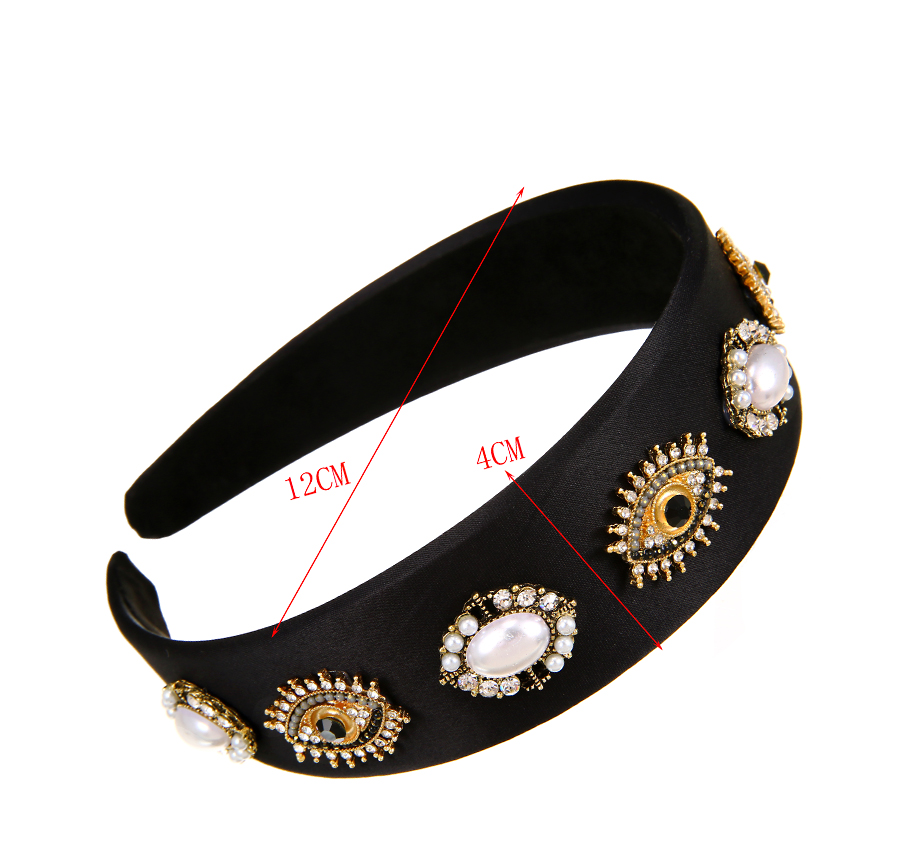 Fashion Black Cloth Alloy Diamond Eye Headband,Head Band