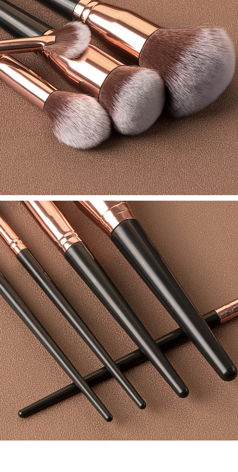 Fashion 10-big Mac-brown Gold + Black Bag 10 Beauty Makeup Brush Set With Storage Bag,Beauty tools