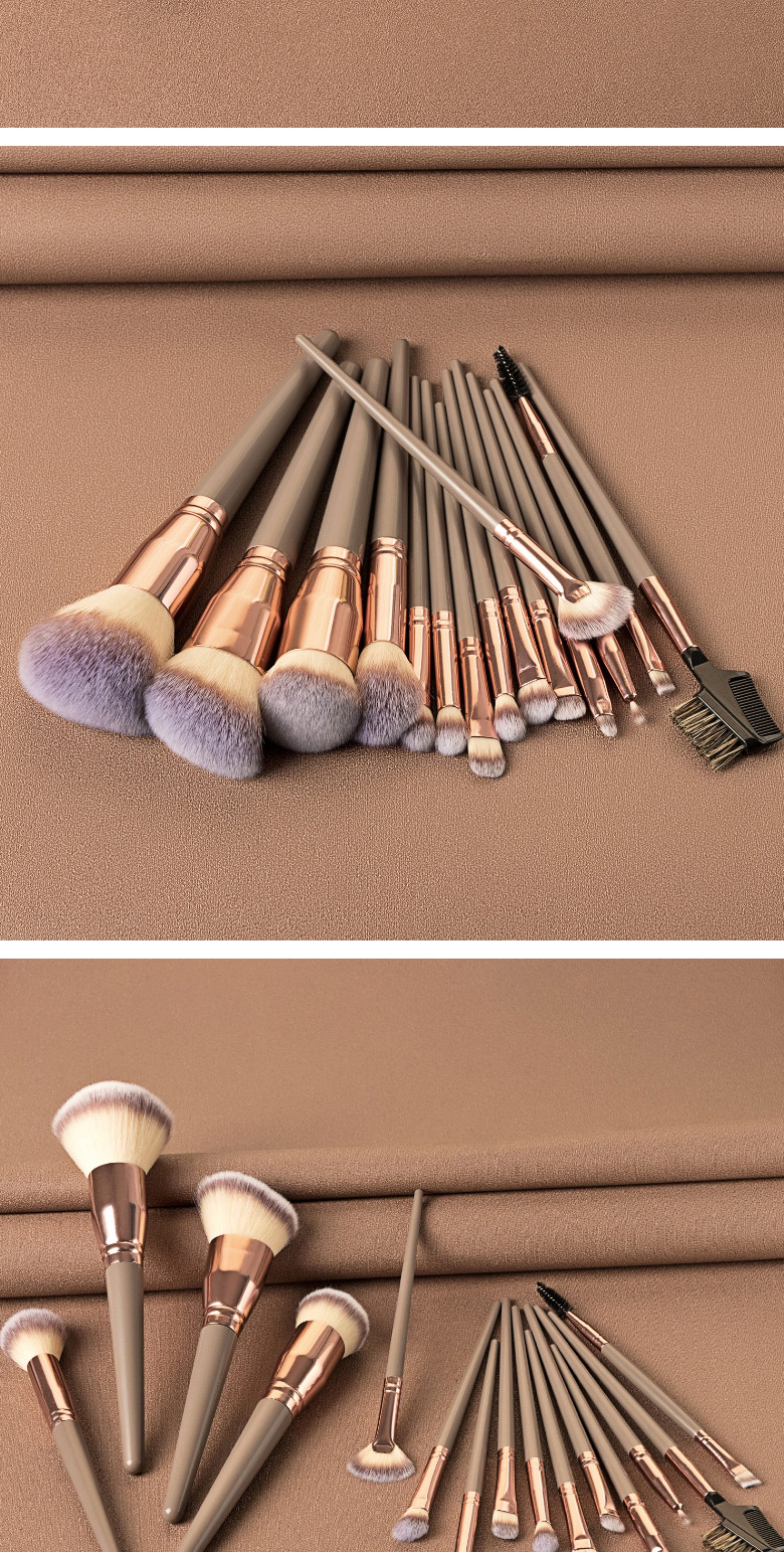 Fashion 15 Branch-big Mac-brown Gold+black Bag 15 Beauty Makeup Brush Set With Storage Bag,Beauty tools