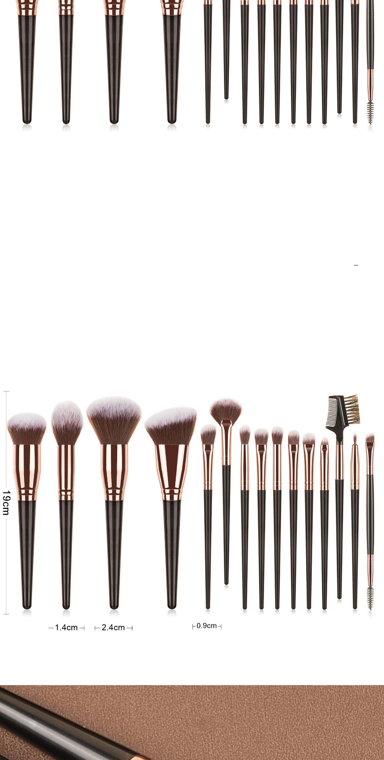 Fashion 15 Branch-big Mac-brown Gold Set Of 15 Beauty Makeup Brushes,Beauty tools