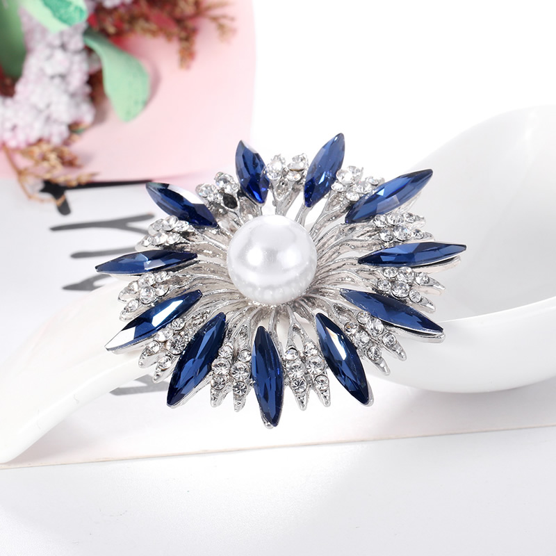 Fashion Al774-b Alloy Diamond Pearl Flower Brooch,Korean Brooches