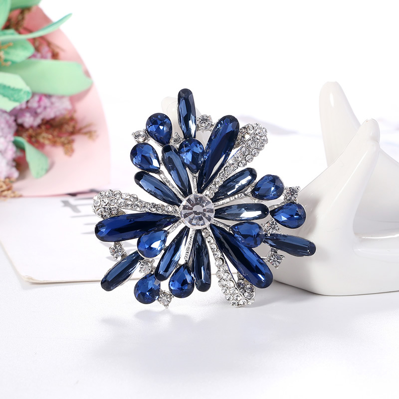 Fashion Al775-b Alloy Diamond Resin Flower Brooch,Korean Brooches