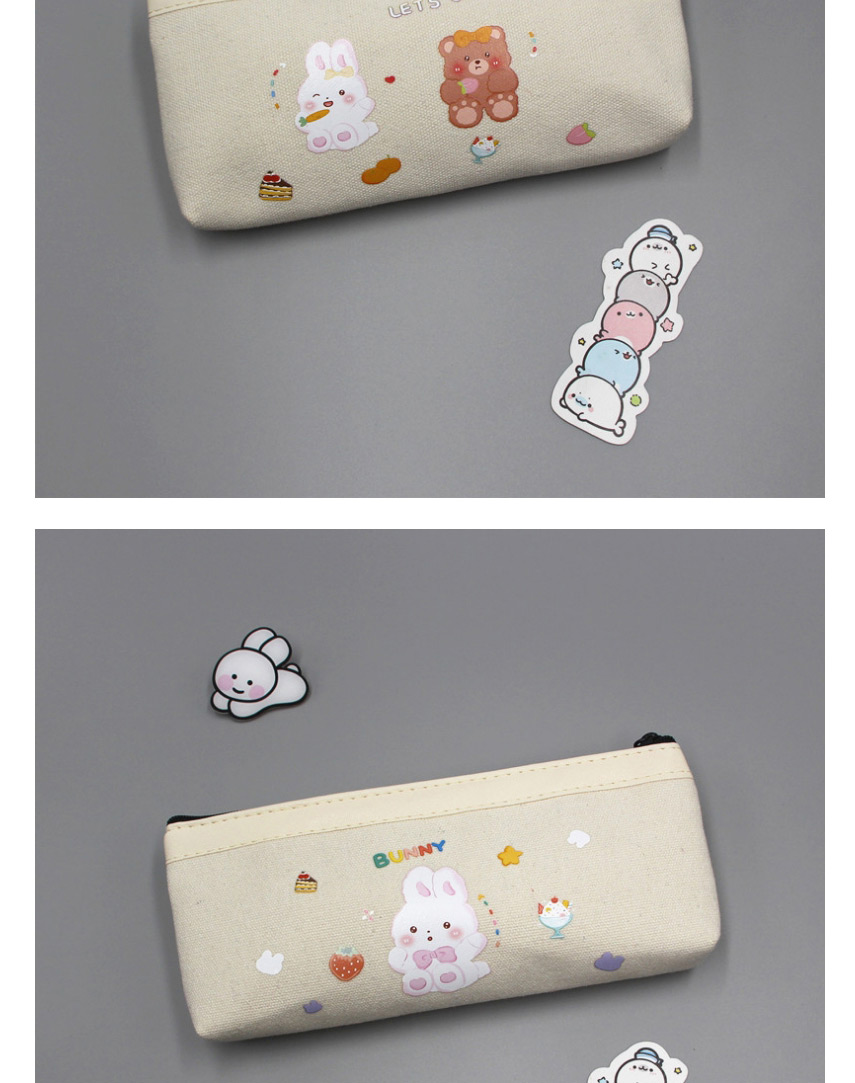 Fashion Strawberry Rabbit Cartoon Animal Canvas Pencil Case,Pencil Case/Paper Bags