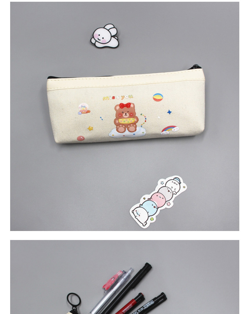 Fashion Bunny And Bear Cartoon Animal Canvas Pencil Case,Pencil Case/Paper Bags
