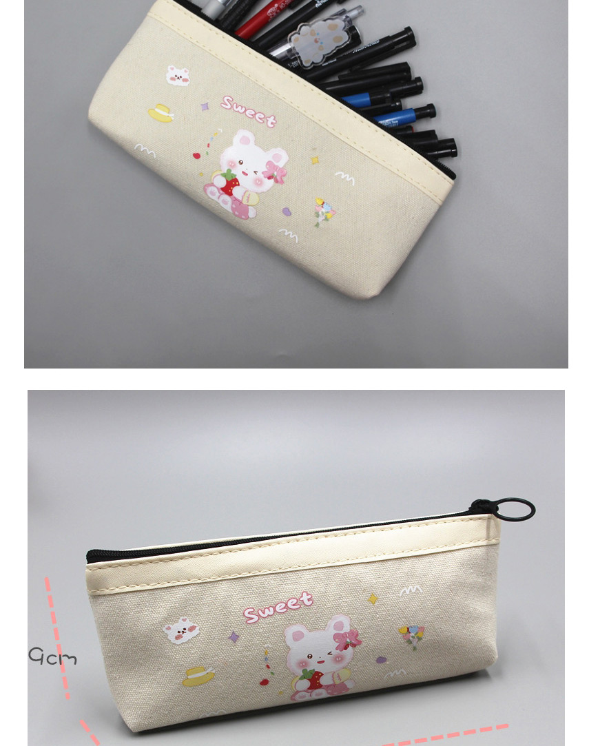 Fashion Strawberry Rabbit Cartoon Animal Canvas Pencil Case,Pencil Case/Paper Bags