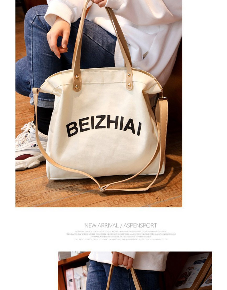 Fashion White Canvas Letter Handbag,Messenger bags