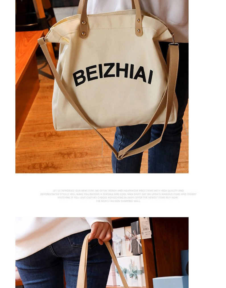 Fashion White Canvas Letter Handbag,Messenger bags