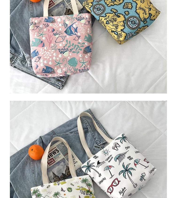 Fashion Assorted Fruits Fruit Doodle Canvas Bag,Messenger bags