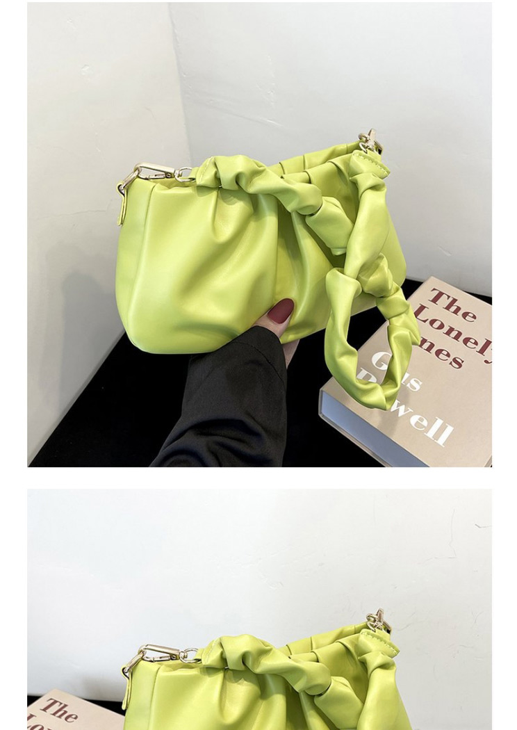 Fashion Green Pleated Shoulder Messenger Bag,Messenger bags