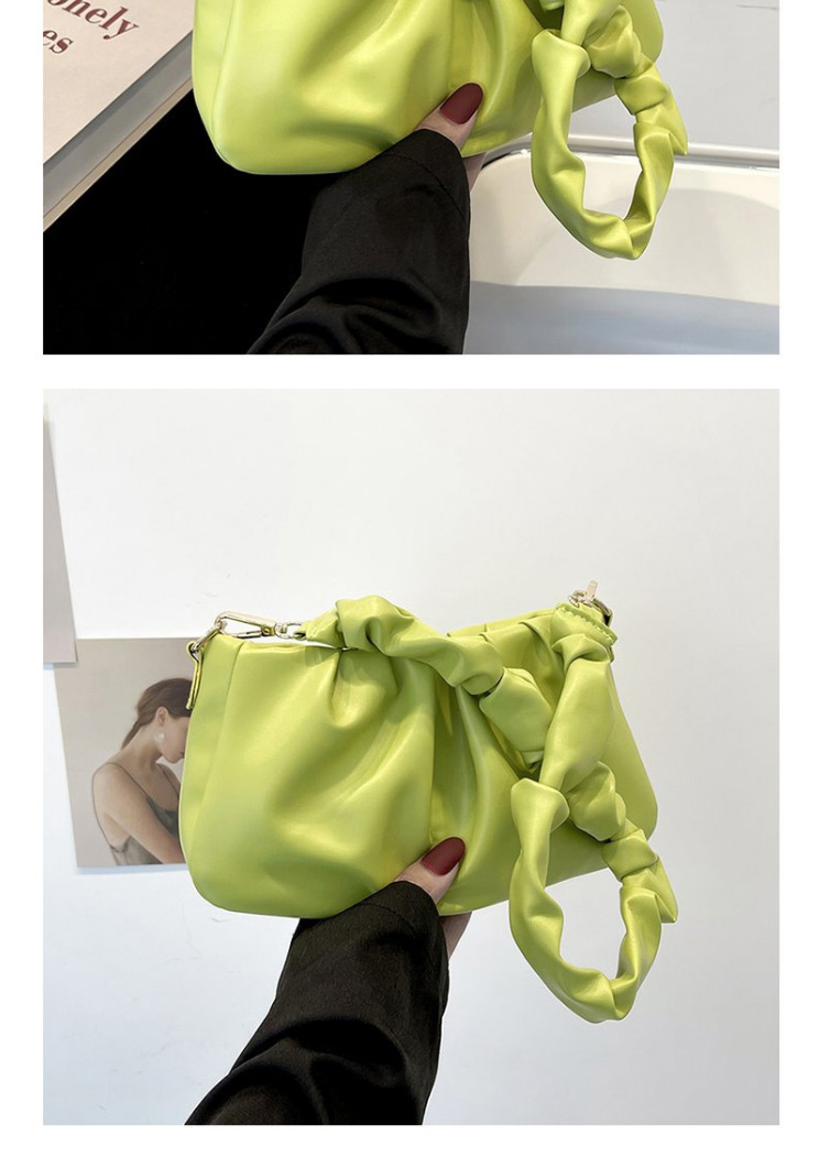 Fashion Light Brown Pleated Shoulder Messenger Bag,Messenger bags