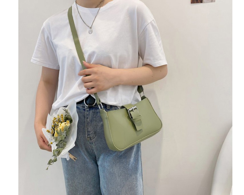 Fashion Green Square Buckle One-shoulder Clutch,Shoulder bags