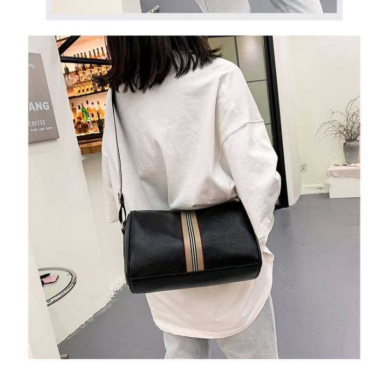 Fashion Black Vertical Zipper Shoulder Bag,Shoulder bags