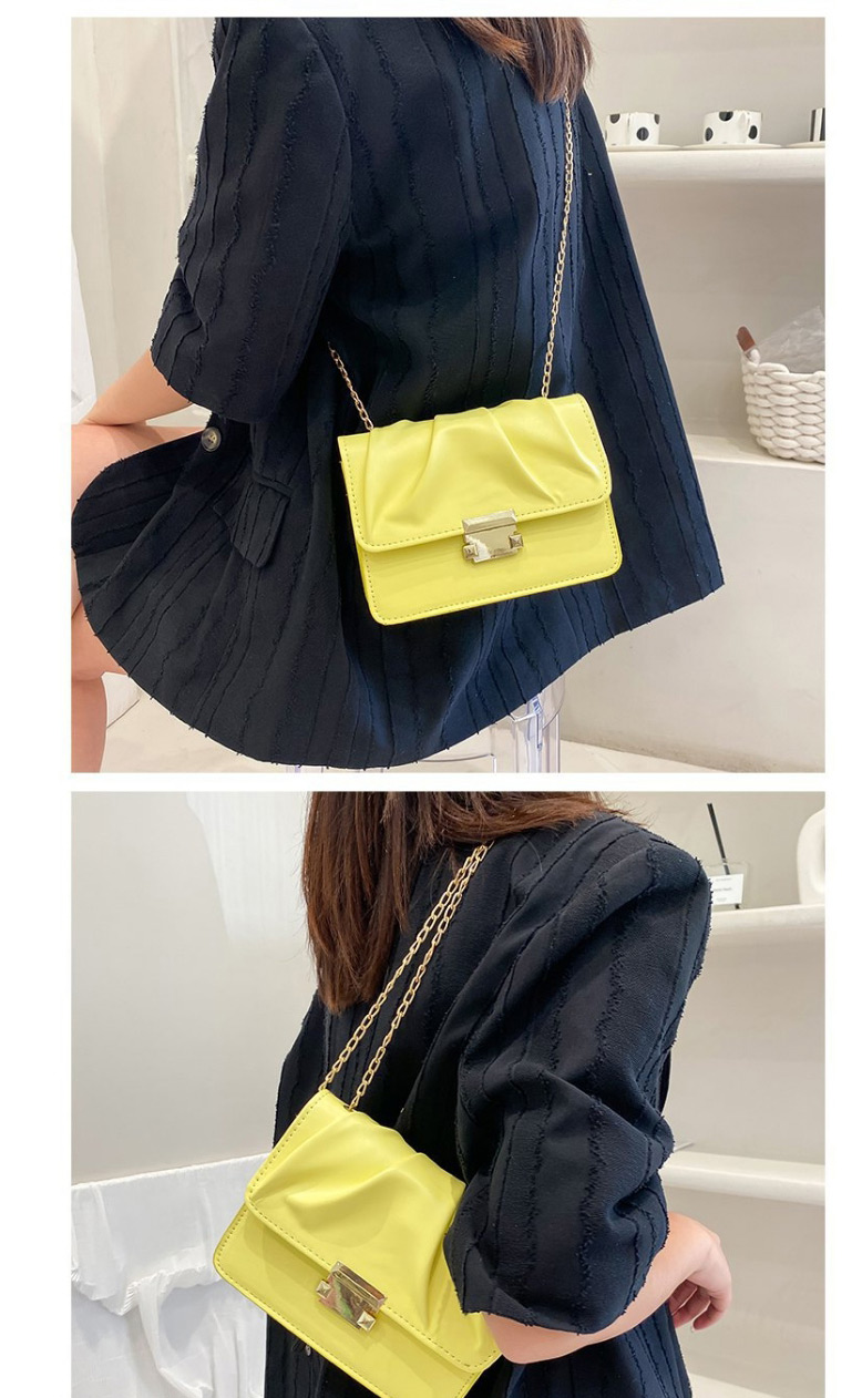 Fashion Yellow Square Chain Shoulder Messenger Bag,Shoulder bags