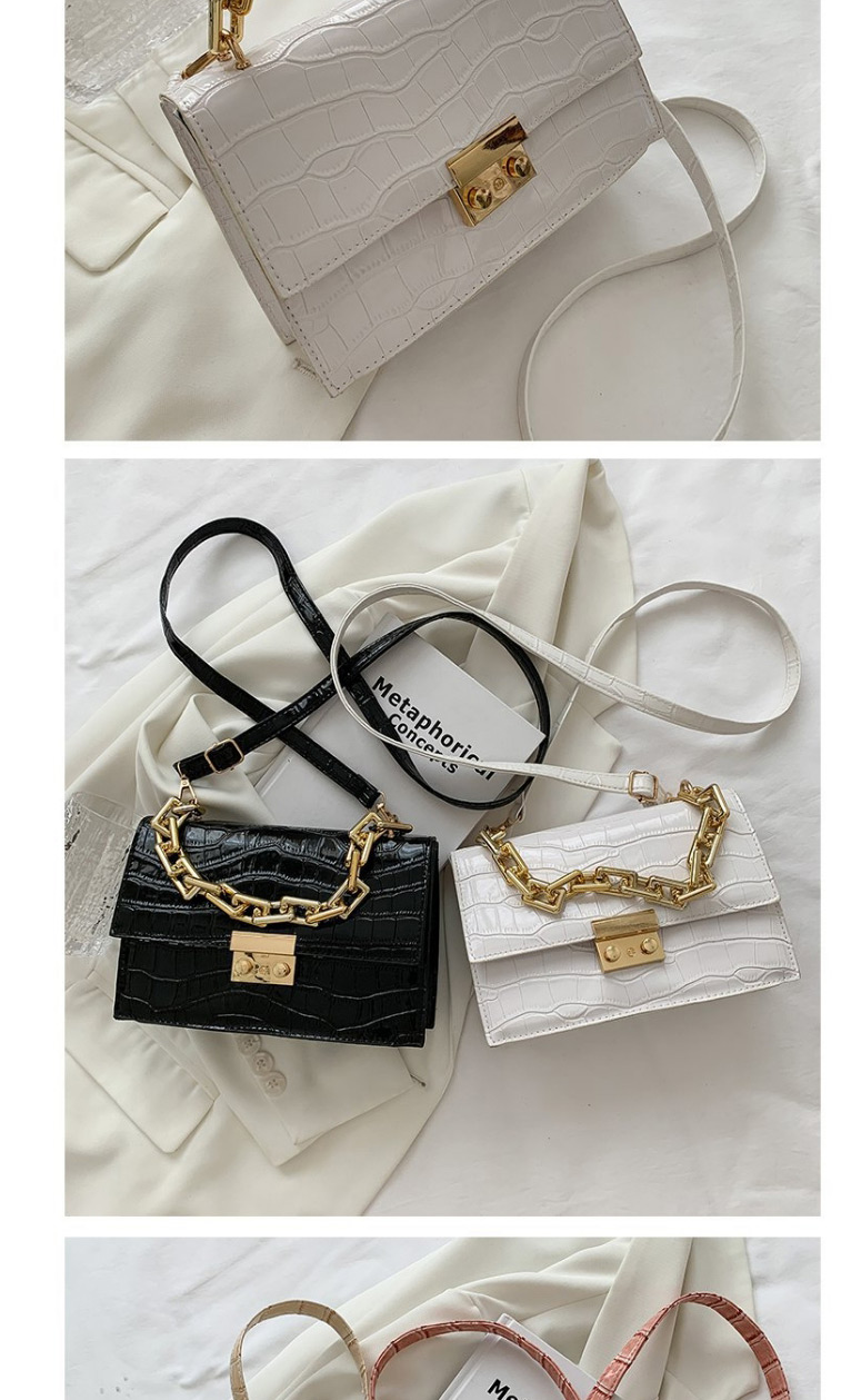 Fashion White Square Chain Shoulder Messenger Bag,Shoulder bags