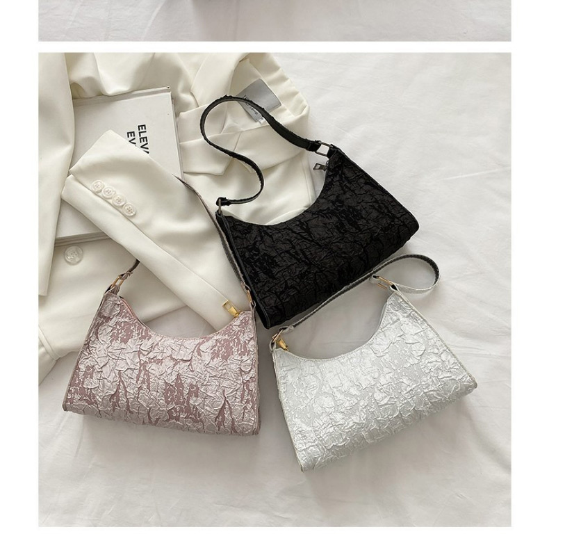 Fashion Pink Square Pleated Shoulder Bag,Messenger bags
