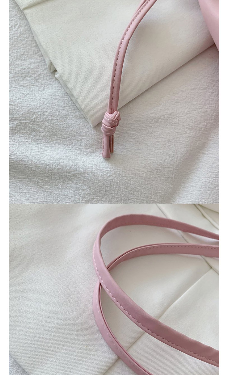 Fashion Pink Large Capacity Pleated Drawstring Shoulder Bag,Messenger bags