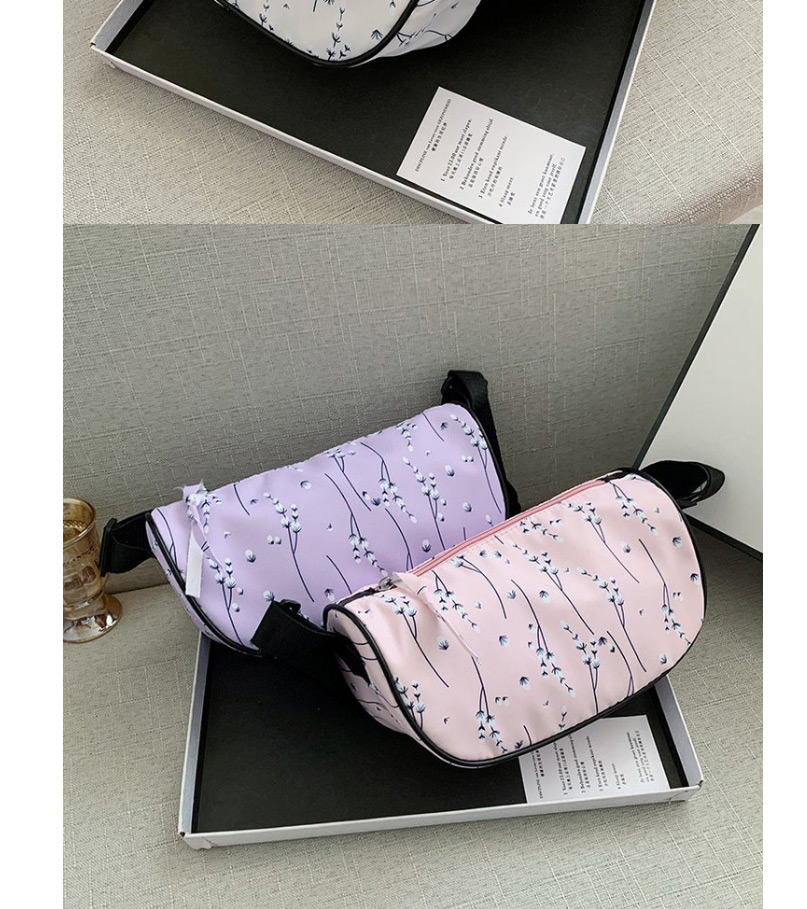 Fashion Pink Floral Buckle Shoulder Bag,Shoulder bags