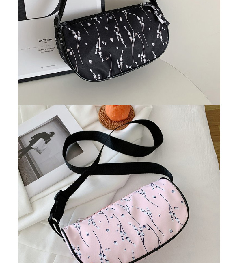 Fashion Pink Floral Buckle Shoulder Bag,Shoulder bags