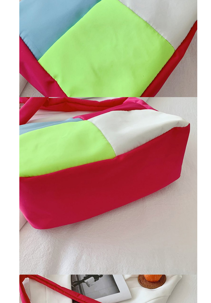 Fashion Green Contrasting Color Shoulder Canvas Bag,Messenger bags