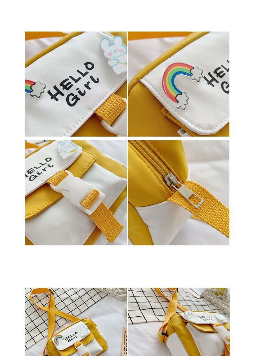 Fashion Yellow Cartoon Bunny Letter Messenger Nylon Bag,Shoulder bags