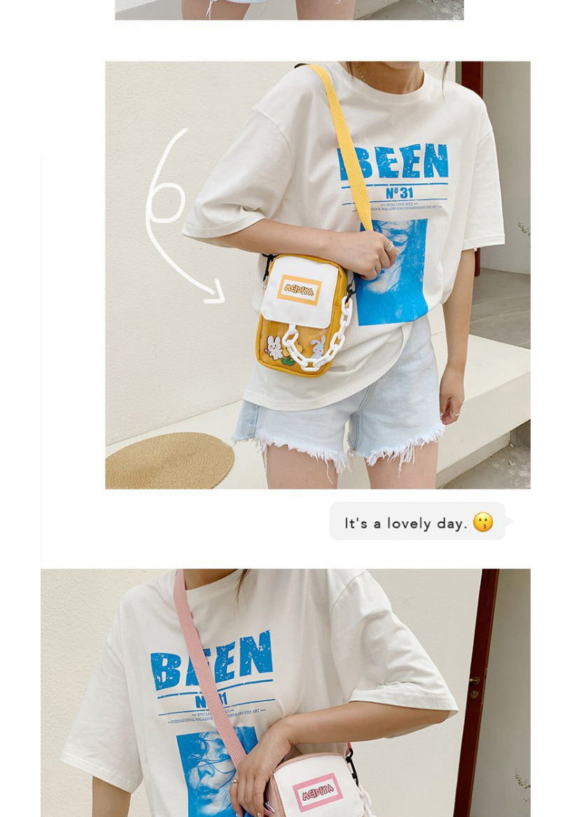 Fashion Yellow Cartoon Animal Hit Color Chain Messenger Bag,Shoulder bags