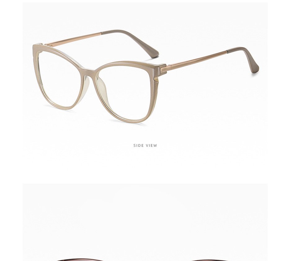 Fashion Ash And Powder Full-frame Geometric Glasses Frame,Fashion Glasses