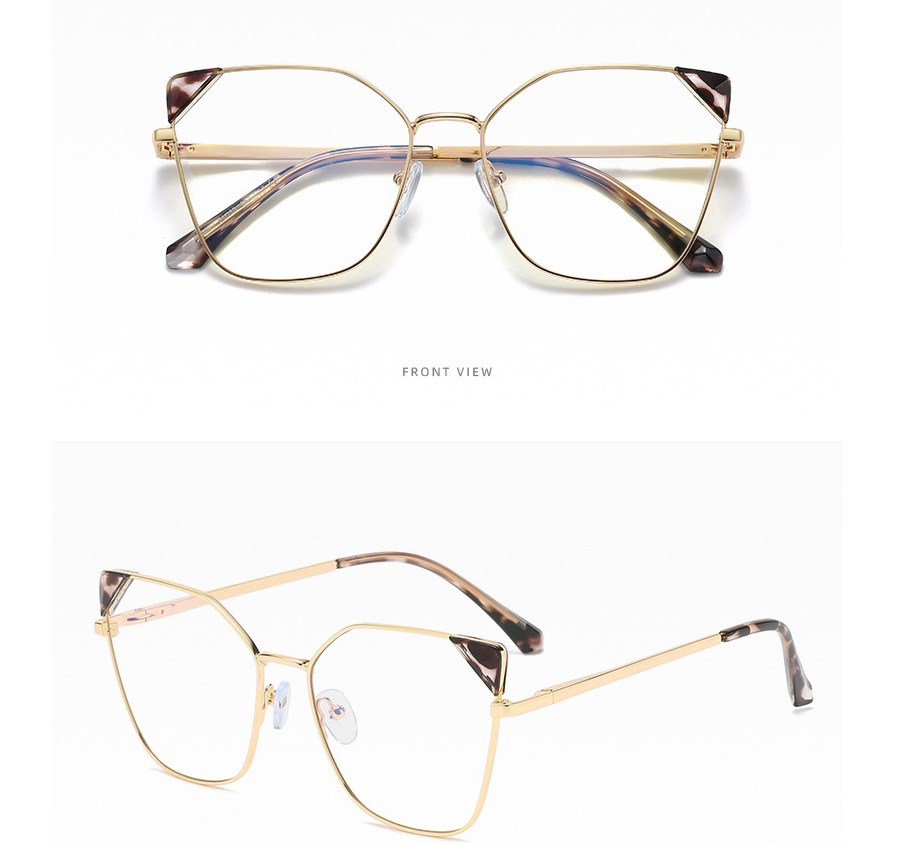 Fashion White Metal Square Frame Flat Glasses,Fashion Glasses