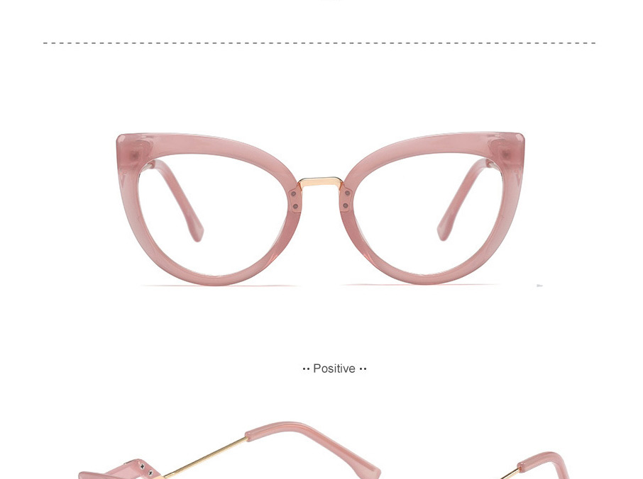 Fashion Pink Geometric Frame Glasses,Fashion Glasses