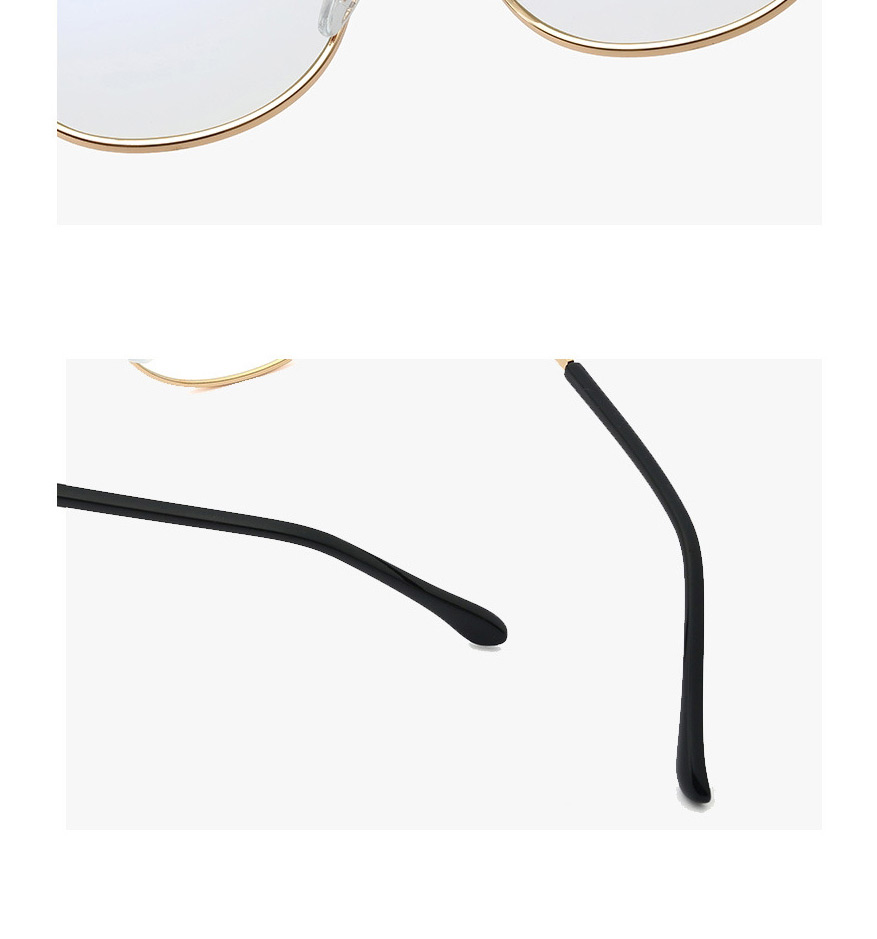 Fashion Coffee Color Metal Geometric Frame Flat Mirror,Fashion Glasses
