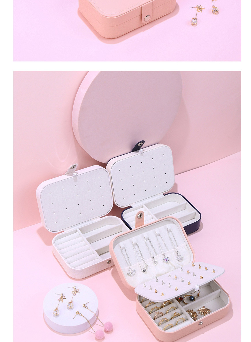 Fashion Flashing White Earrings Necklace Storage Box Small,Jewelry Packaging & Displays