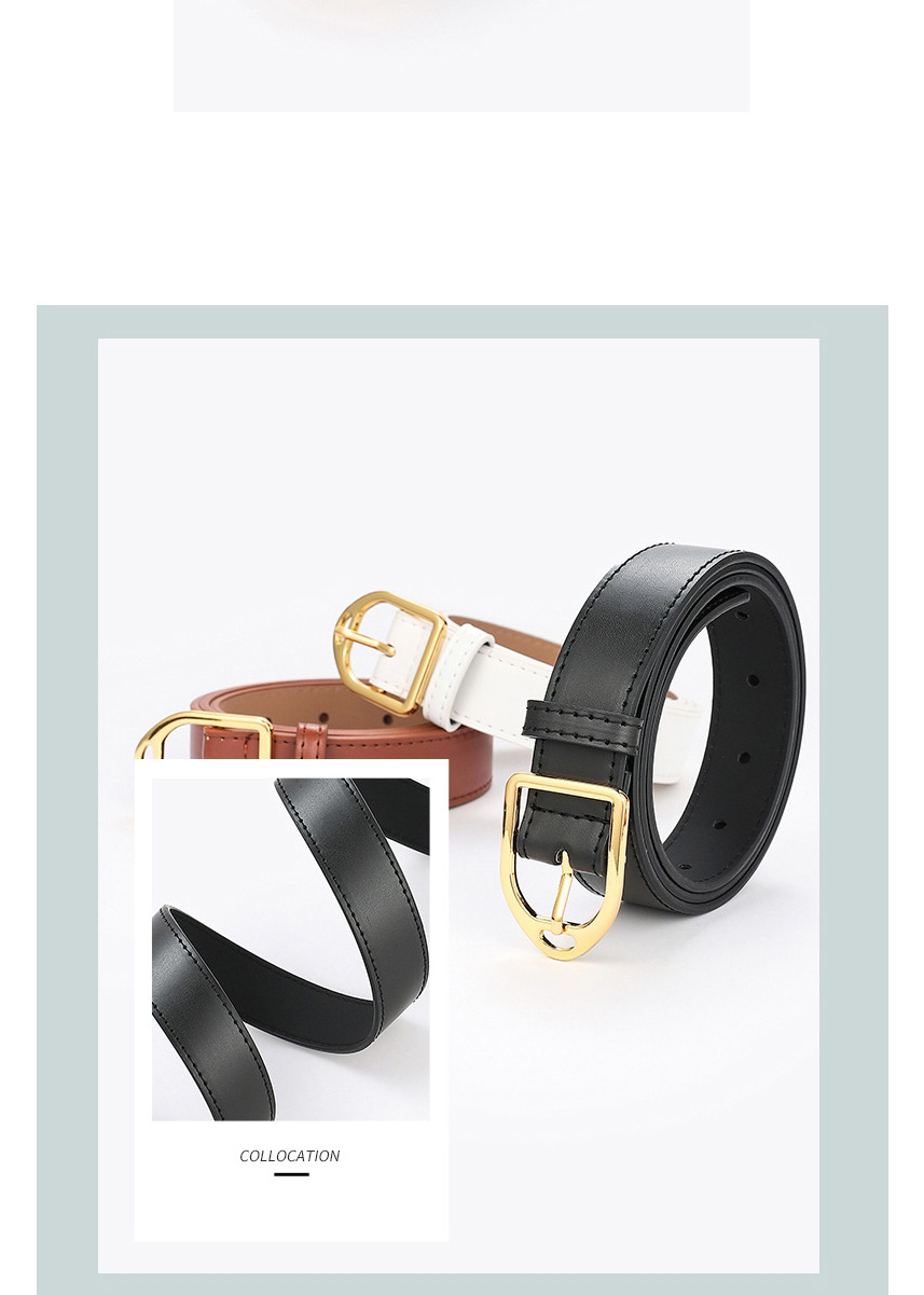 Fashion Brown Leather Belt With Gold Buckle,Wide belts
