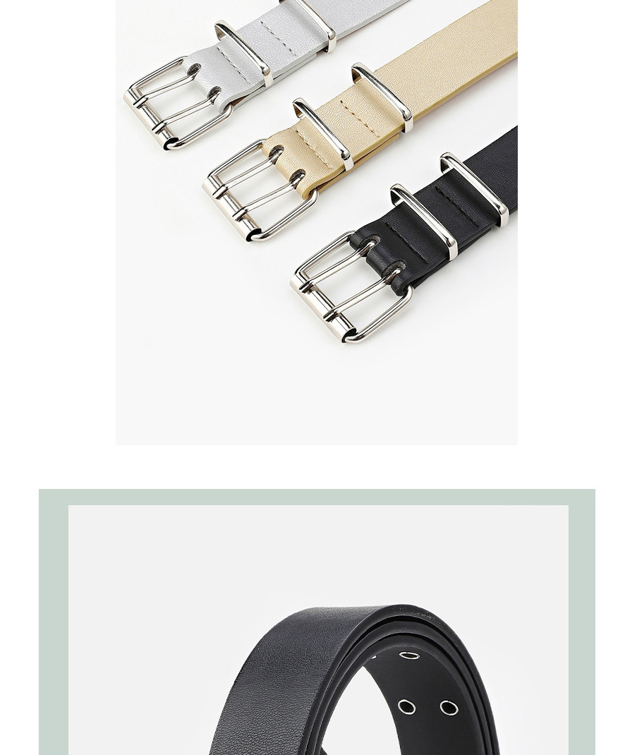 Fashion Black Double Breasted Hollow Belt,Wide belts