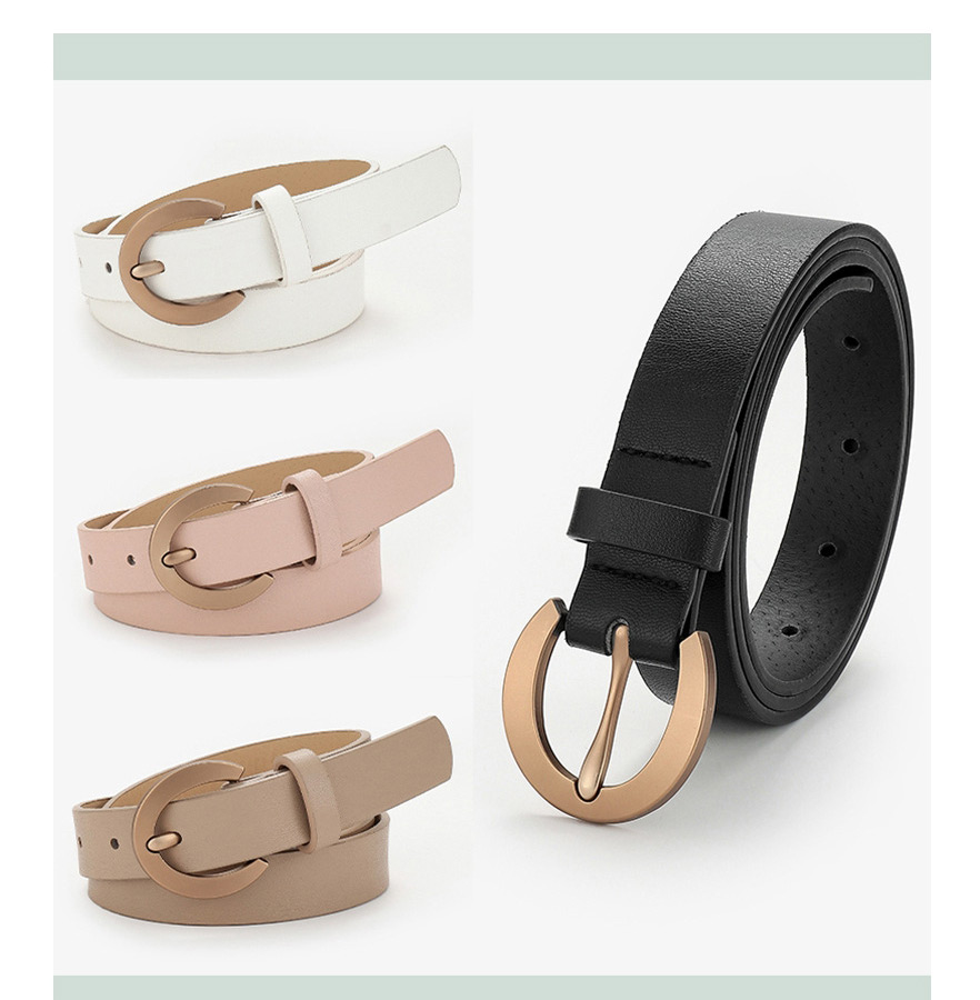 Fashion Pink C-shaped Buckle Belt,Wide belts