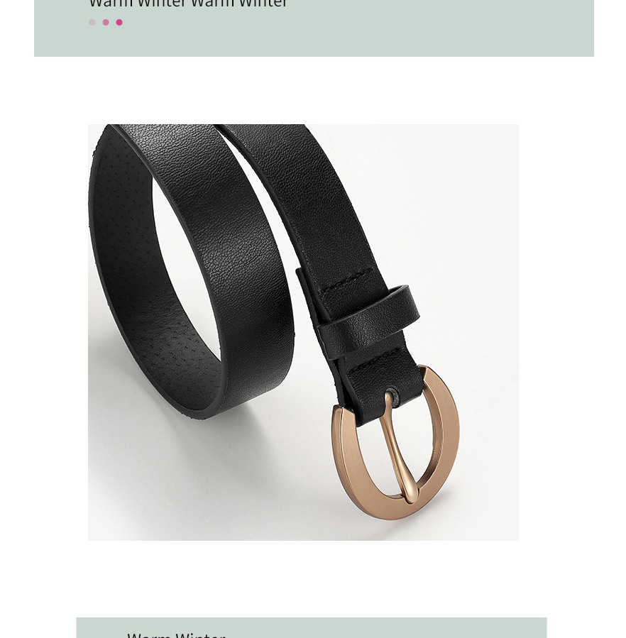 Fashion Black C-shaped Buckle Belt,Wide belts