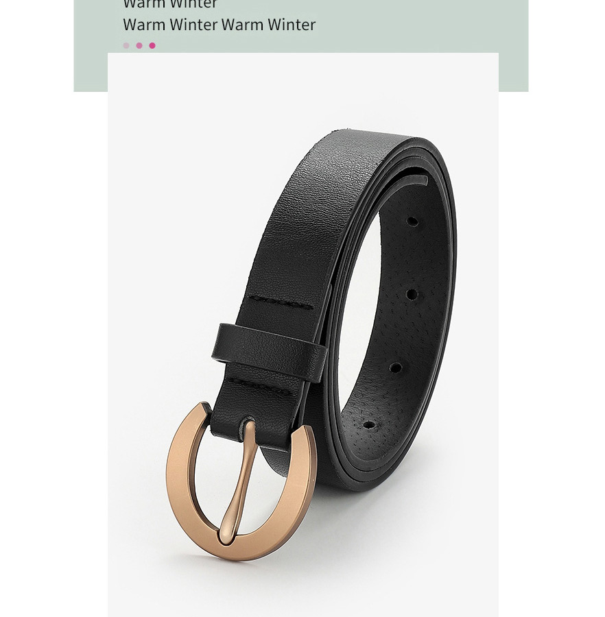 Fashion Black C-shaped Buckle Belt,Wide belts