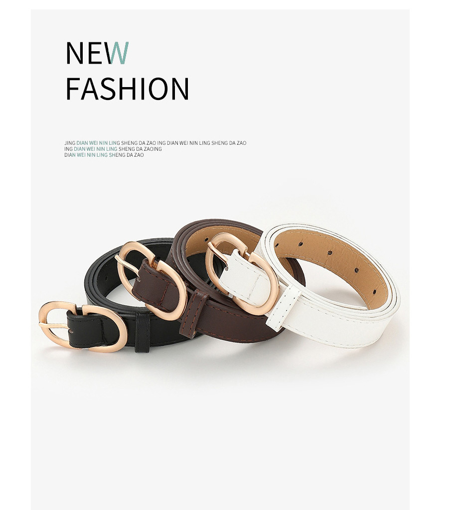 Fashion Khaki Metal Geometric Buckle Belt,Wide belts