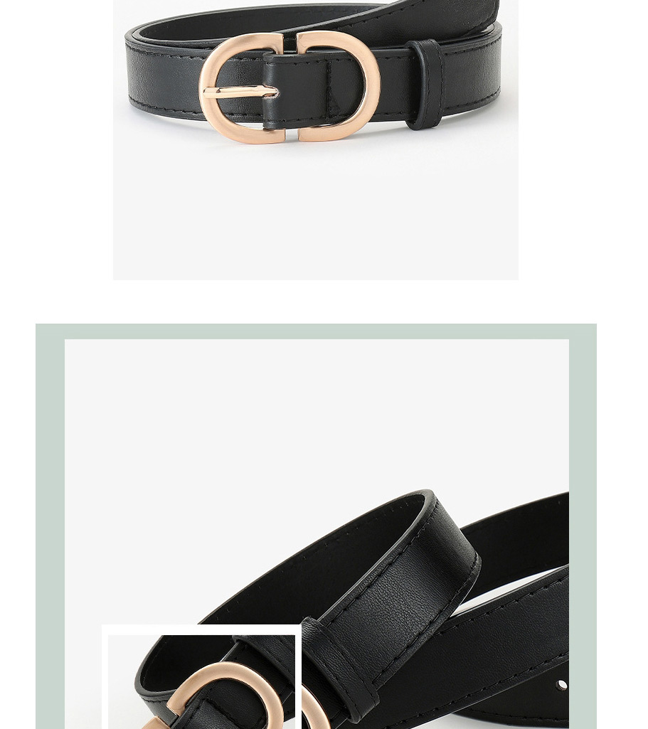 Fashion Black Metal Geometric Buckle Belt,Wide belts