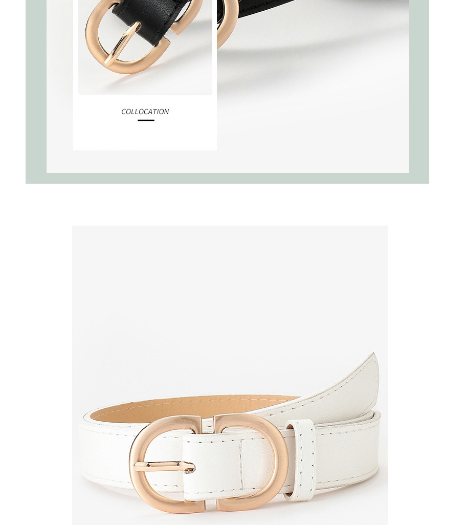 Fashion White Metal Geometric Buckle Belt,Wide belts