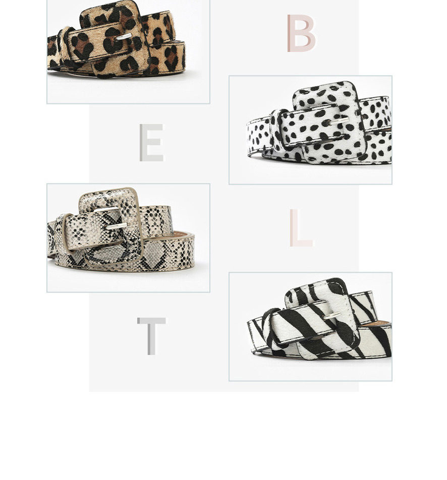 Fashion Leopard Leopard Square Buckle Belt,Wide belts