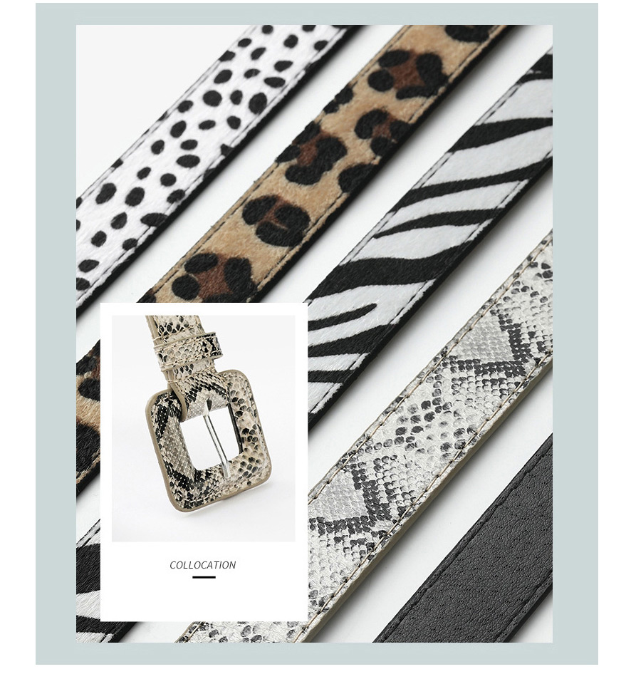 Fashion Leopard Leopard Square Buckle Belt,Wide belts