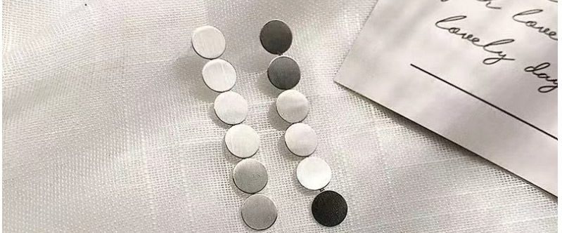 Fashion Silver Color Metal Disc Stitching Earrings,Drop Earrings