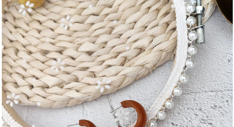 Fashion Brown C-shaped Original Fungus Ring,Hoop Earrings