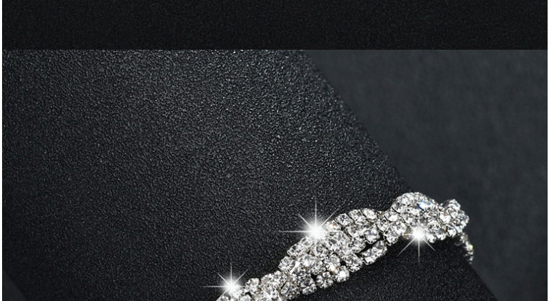 Fashion Silver Color Diamond-studded Zircon Interwoven Bracelet,Fashion Bracelets