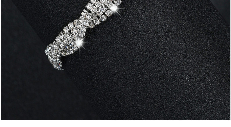 Fashion Silver Color Diamond-studded Zircon Interwoven Bracelet,Fashion Bracelets