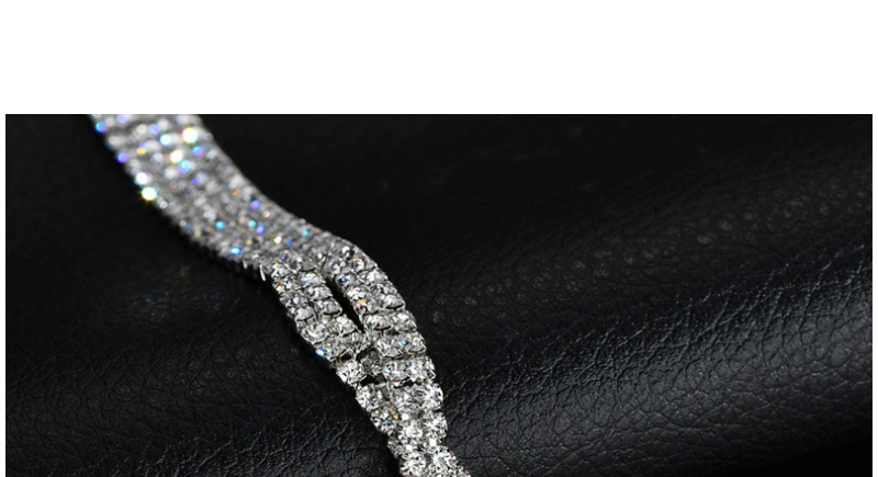 Fashion Silver Color X-shaped Diamond Bracelet,Fashion Bracelets
