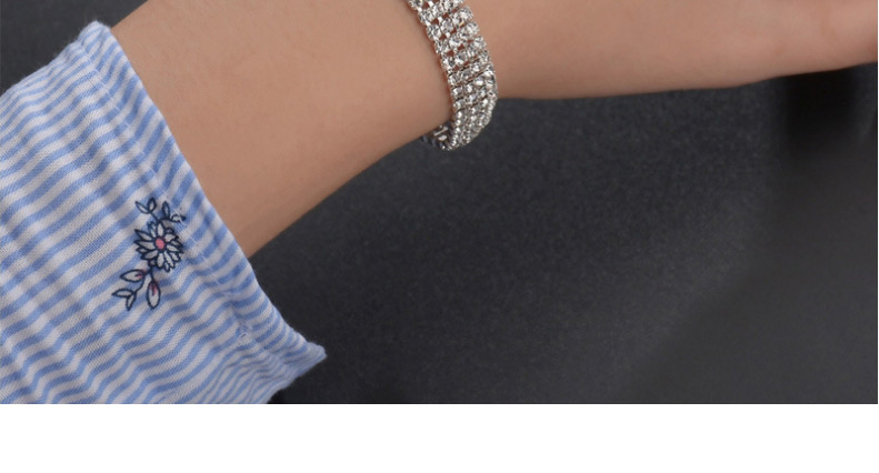 Fashion Silver Color Four Rows Diamond Bracelet,Fashion Bracelets