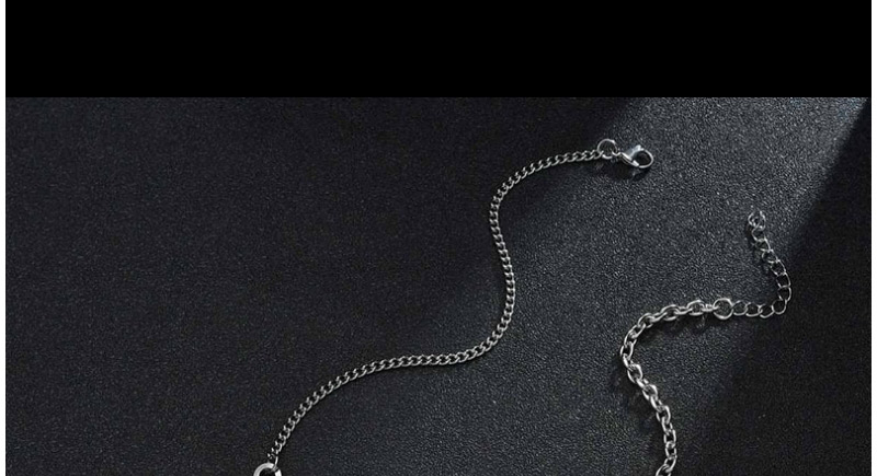 Fashion Steel Color Titanium Steel Stitching Hollow Necklace,Chains