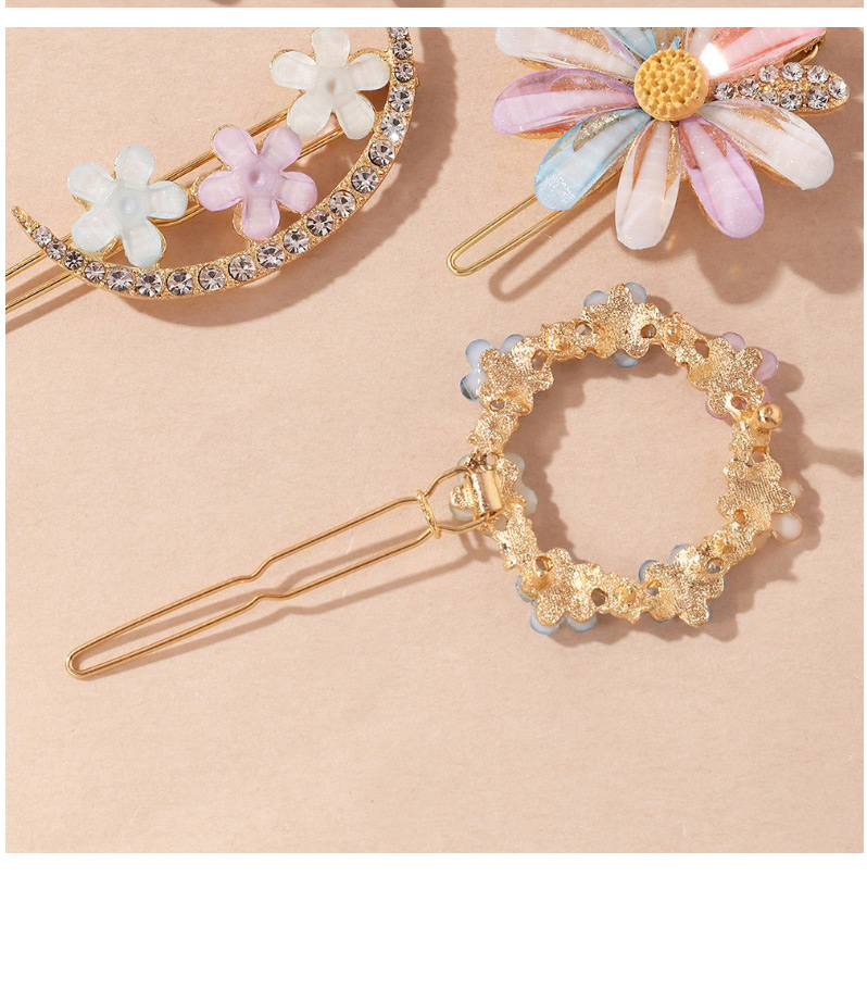 Fashion White Love Flower Acrylic Hair Clip Set,Jewelry Sets